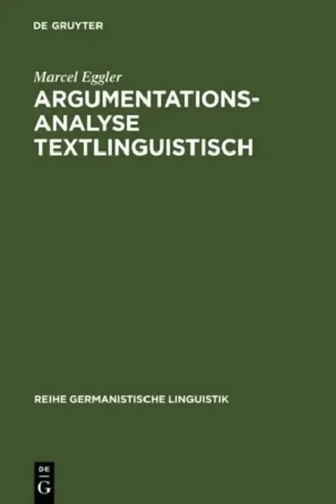 Cover of Argumentationsanalyse textlinguistisch