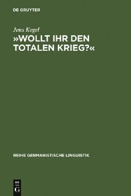 Cover of »Wollt Ihr Den Totalen Krieg?«
