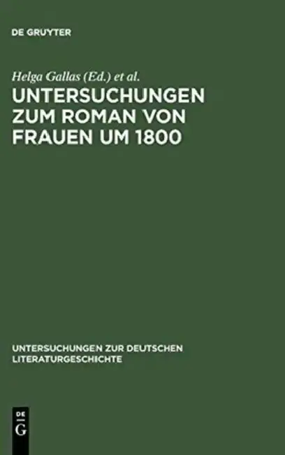 Cover of Untersuchungen zum Roman von Frauen um 1800