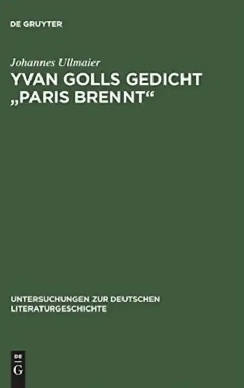 Cover of Yvan Golls Gedicht "Paris Brennt"