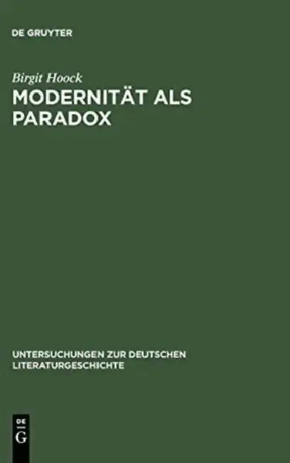 Cover of Modernität ALS Paradox