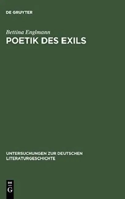 Cover of Poetik des Exils