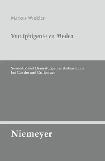 Cover of Von Iphigenie Zu Medea