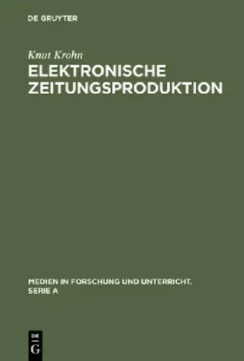 Cover of Elektronische Zeitungsproduktion