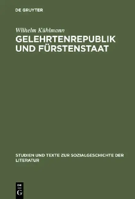 Cover of Gelehrtenrepublik und Fürstenstaat