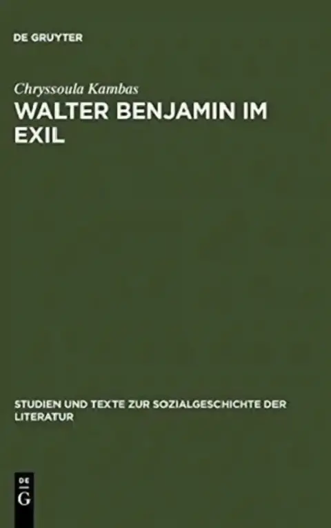 Cover of Walter Benjamin im Exil