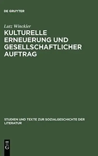 Cover of Kulturelle Erneuerung Und Gesellschaftlicher Auftrag