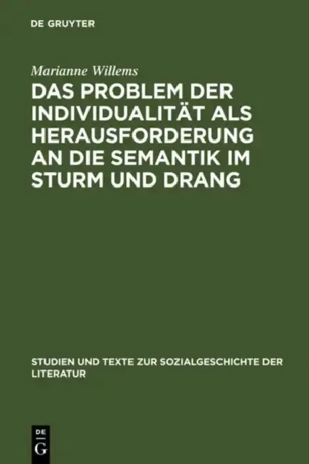Cover of Das Problem Der Individualität ALS Herausforderung an Die Semantik Im Sturm Und Drang