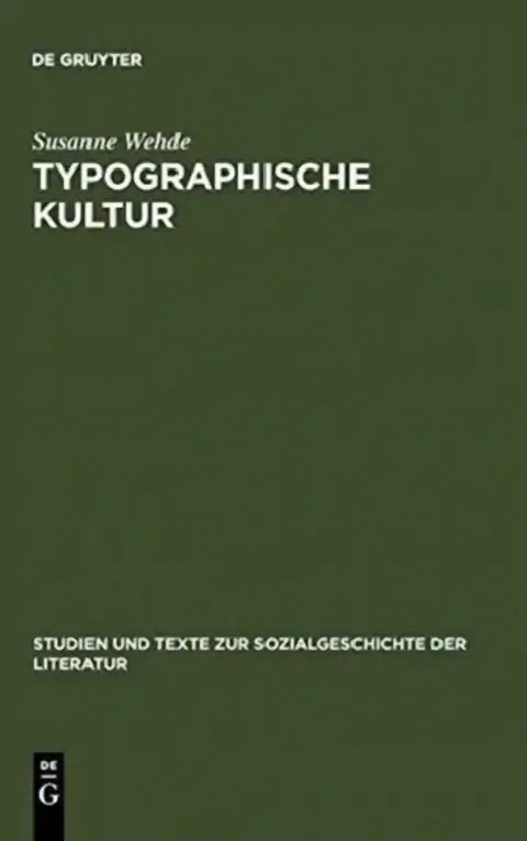 Cover of Typographische Kultur