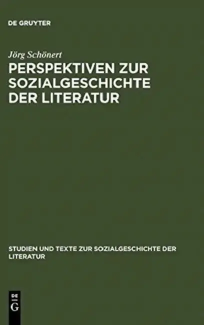 Cover of Perspektiven Zur Sozialgeschichte Der Literatur