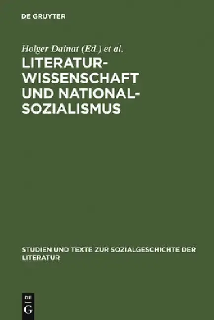 Cover of Literaturwissenschaft und Nationalsozialismus