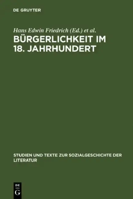 Cover of Bürgerlichkeit Im 18. Jahrhundert