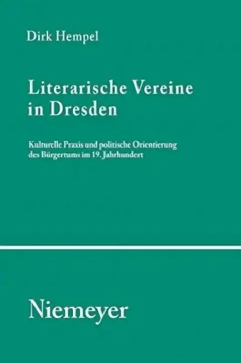 Cover of Literarische Vereine in Dresden
