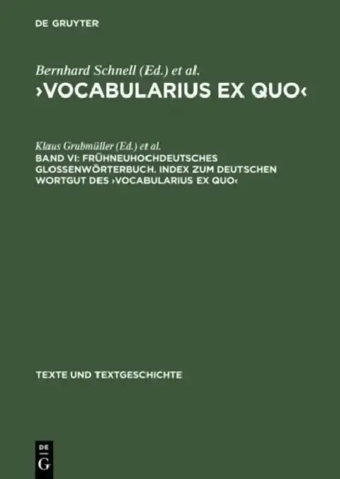 Cover of >vocabularius Ex Quovocabularius Ex Quo