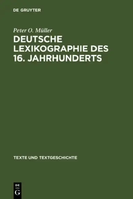 Cover of Deutsche Lexikographie des 16. Jahrhunderts