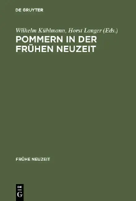 Cover of Pommern in der Frühen Neuzeit
