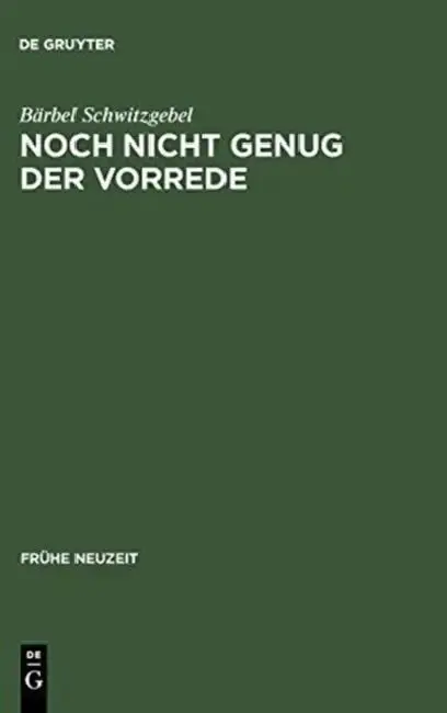 Cover of Noch nicht genug der Vorrede