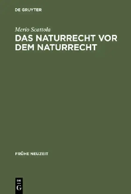 Cover of Das Naturrecht VOR Dem Naturrecht