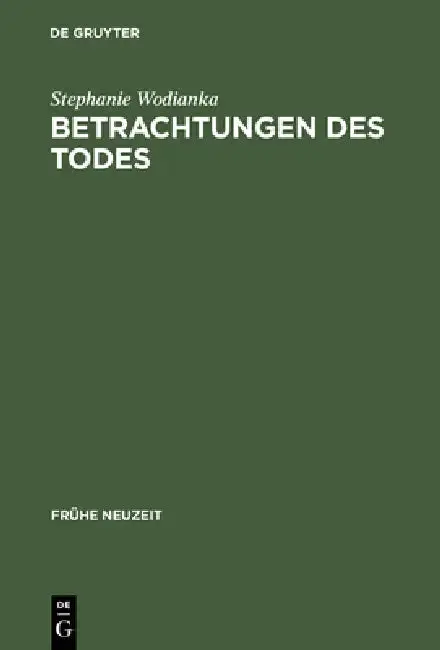 Cover of Betrachtungen Des Todes