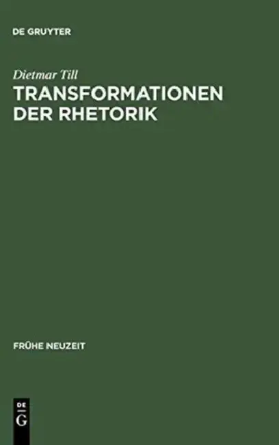 Cover of Transformationen der Rhetorik