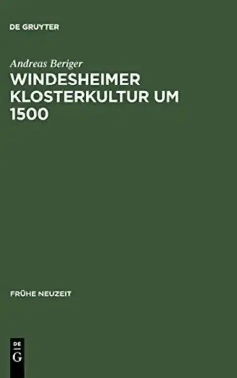 Cover of Windesheimer Klosterkultur um 1500
