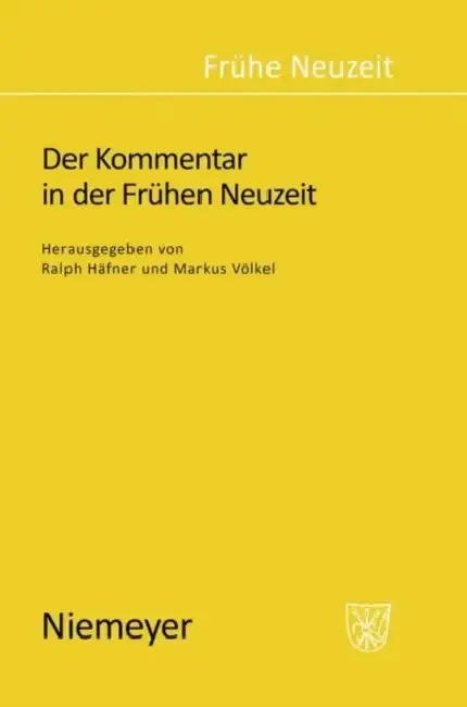 Cover of Der Kommentar in der Frühen Neuzeit