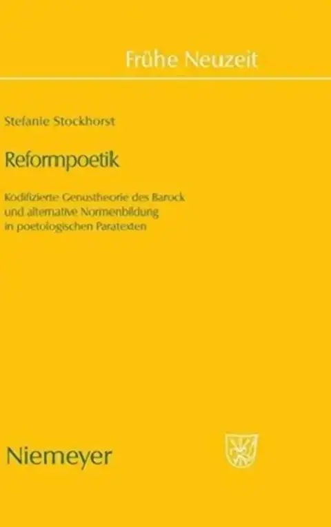 Cover of Reformpoetik = Reform Poetics