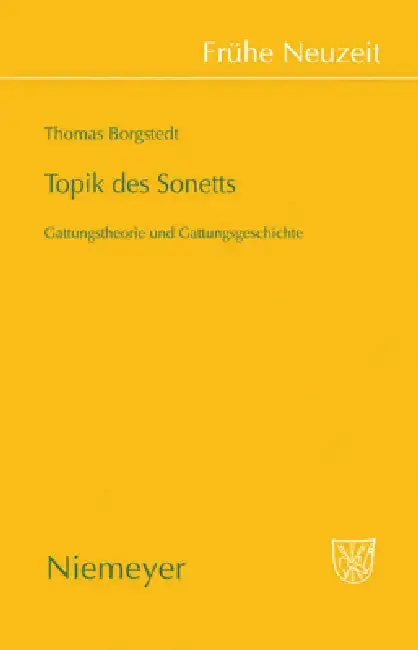 Cover of Topik des Sonetts