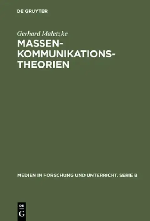 Cover of Massenkommunikationstheorien