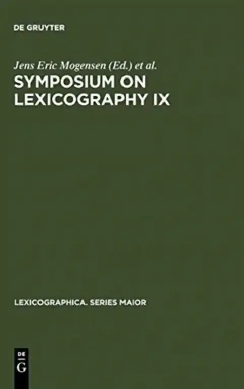 Cover of Symposium on Lexicography IX
