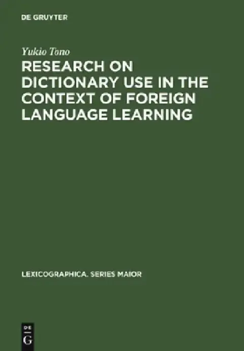 Cover of Research on Dictionary Use in the Context of Foreign Language Learning