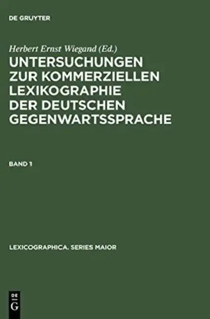 Cover of Untersuchungen Zur Kommerziellen Lexikographie Der Deutschen Gegenwartssprache. Band 1 [With CDROM]