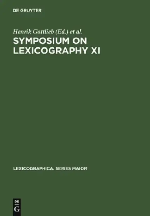 Cover of Symposium on Lexicography XI