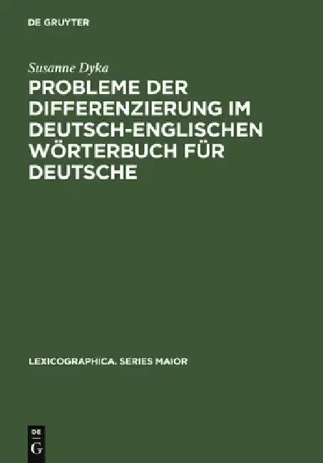 Cover of Probleme Der Differenzierung Im Deutsch-Englischen Wörterbuch Für Deutsche