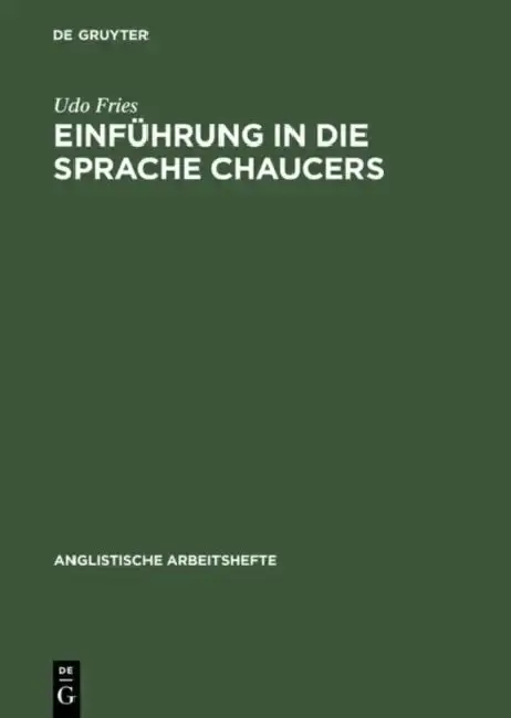 Cover of Einführung in die Sprache Chaucers