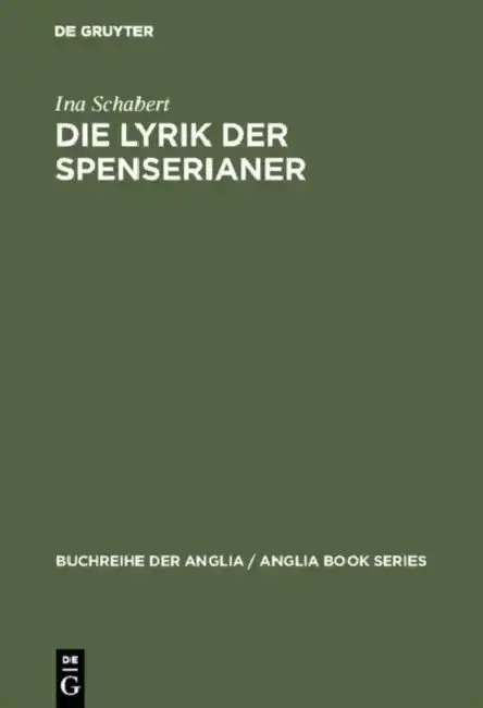 Cover of Die Lyrik der Spenserianer