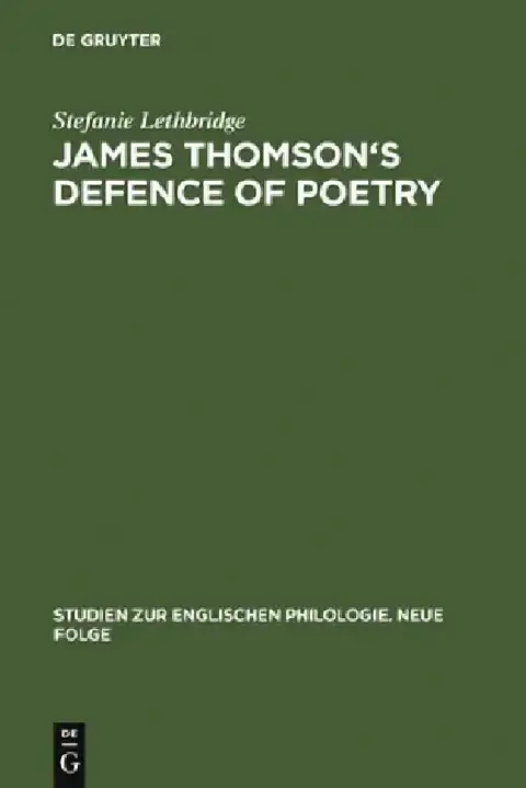 Cover of James Thomson's Defence of Poetry