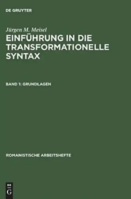 Cover of Einführung in die transformationelle Syntax, Band 1, Grundlagen