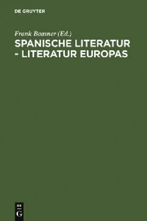 Cover of Spanische Literatur - Literatur Europas