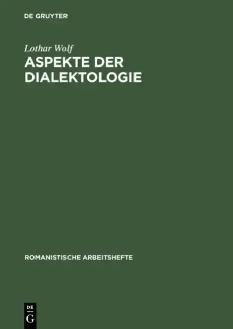 Cover of Aspekte der Dialektologie