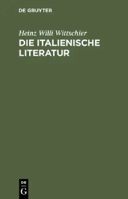 Cover of Die italienische Literatur