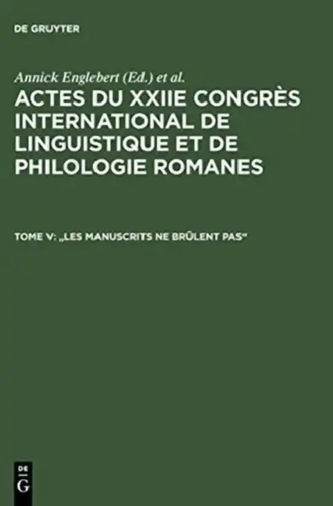 Cover of "Les manuscrits ne brûlent pas"