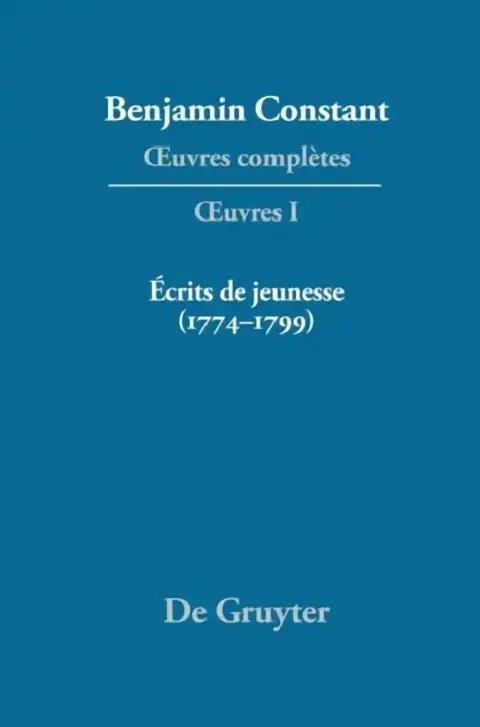 Cover of Crits de Jeunesse (1774-1799)
