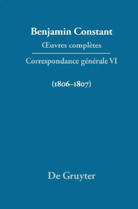 Cover of Correspondance Generale 1806-1807