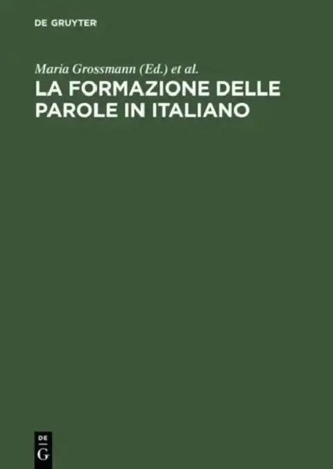 Cover of La Formazione Delle Parole in Italiano