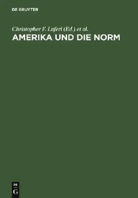 Cover of Amerika und die Norm