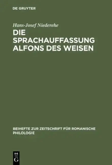Cover of Die Sprachauffassung Alfons des Weisen