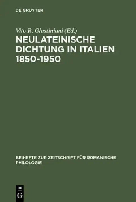 Cover of Neulateinische Dichtung in Italien 1850-1950