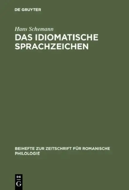 Cover of Das idiomatische Sprachzeichen
