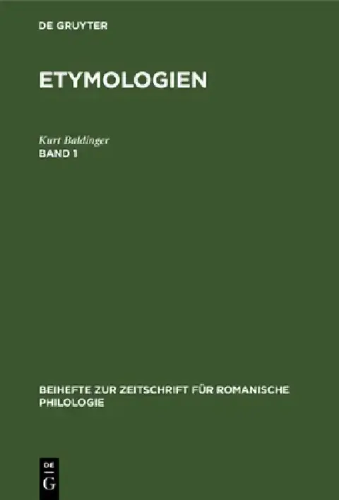 Cover of Etymologien. Band 1